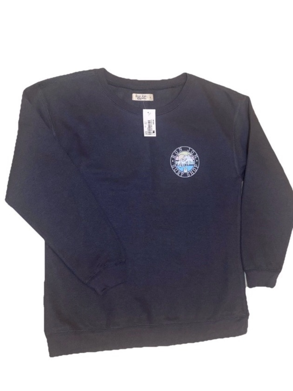 Ron Jon Surf Shop Crew Neck Black Sweatshirt Men’s Size SMALL NWT